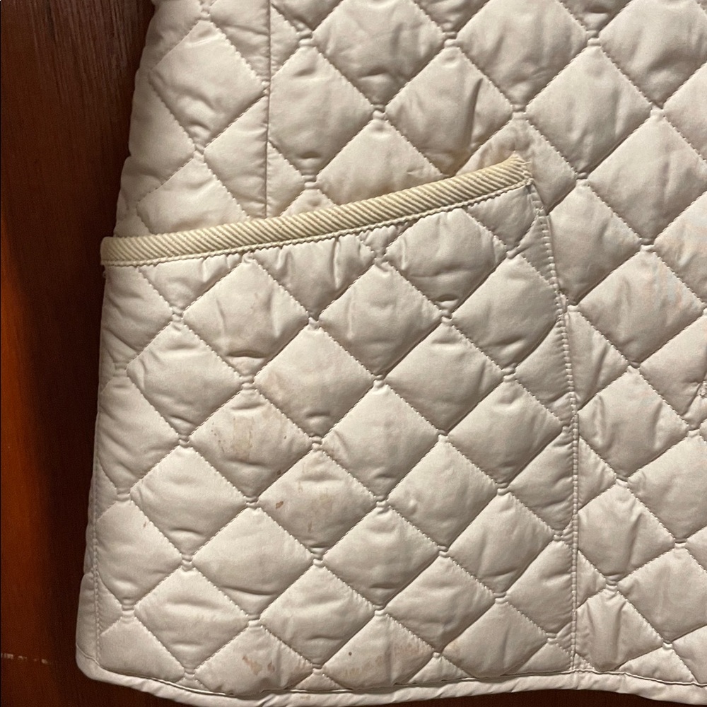 Banana Republic BR Quilted
Puffer Jacket Lightweight Softshell Ivory - Picture 7 of 10